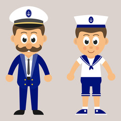 marine captain and marine boy