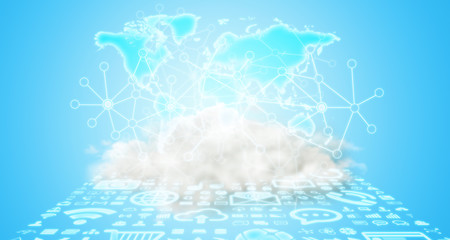 World and cloud connections © sdecoret