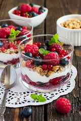 Breakfast With Muesli and Berries
