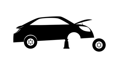 car icon. Repair design. vector graphic