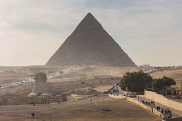 Egypt. Cairo - Giza. General view of pyramids - 114180450