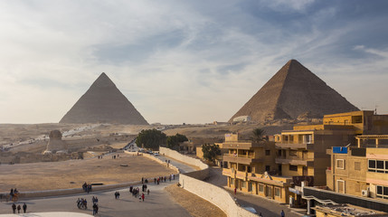 Egypt. Cairo - Giza. General view of pyramids
