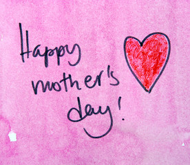 happy mothers day note