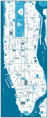Manhattan road map