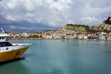 Fototapeta premium Panoramic view of Zakynthos city, Ionian islands, Greece