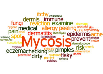 Fototapeta premium Mycosis, word cloud concept 5