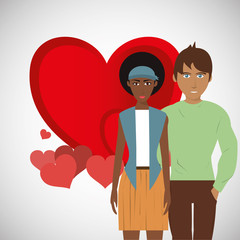 Love design. Romantic icon. Colorfull illustration, vector graph