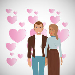 Love design. Romantic icon. Colorfull illustration, vector graph