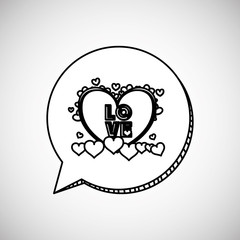 Love design. Romantic icon. Colorfull illustration, vector graph