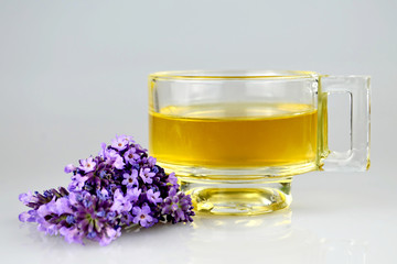 Fototapeta premium Cup of lavender tea