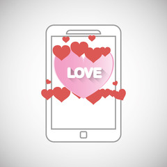 Love design. Romantic icon. Colorfull illustration, vector graph