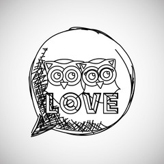 Love design. Romantic icon. Colorfull illustration, vector graph