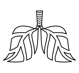 leaves lungs icon. Think green concept. Vector graphic