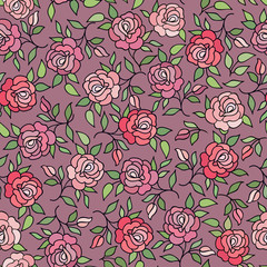 Floral pattern  Flower rose ornamental background Flourish texture