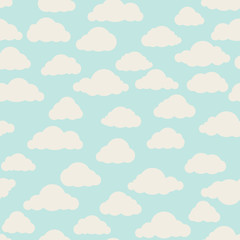 Cloud seamless pattern. Cloudy sky backround Nature ornament