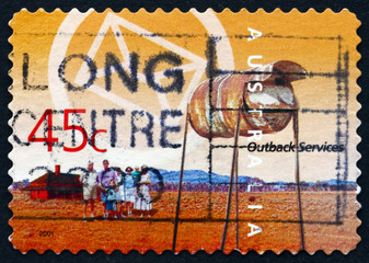 Postage stamp Australia 2001 Postal Service, Outback Services