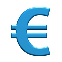 Euro sign money. 3D rendering illustration