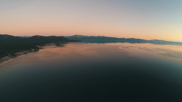 Flying over Lake Tahoe, California Clip 5