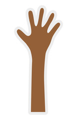 Hand icon. Palm design. Vector graphic
