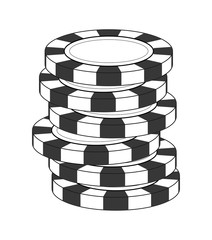 Chip icon. Casino and las vegas design. Vector graphic © djvstock