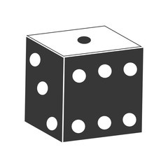Dice icon. Casino and las vegas design. Vector graphic
