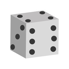 Dice icon. Casino and las vegas design. Vector graphic