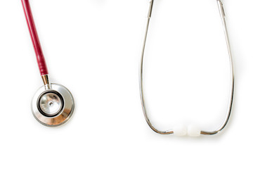 Stethoscope on white background