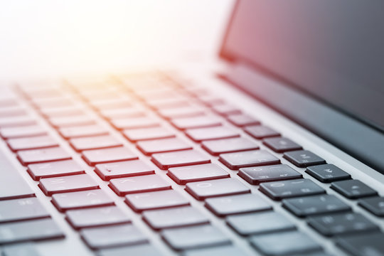 computer laptop PC cloae up