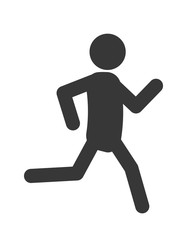 Pictogram icon. Running design. Vector graphic