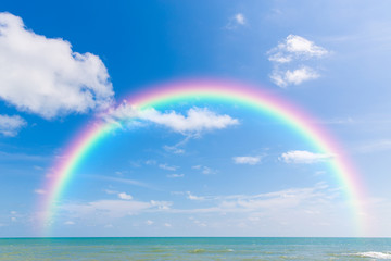 Rainbow and blue sky