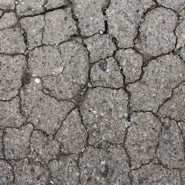 Abstract pattern cracked aspalt road background