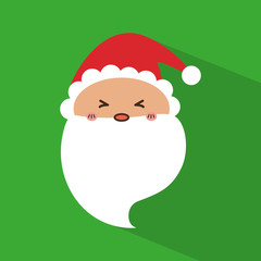 Kawaii santa  icon. Merry Christmas design. vector graphic