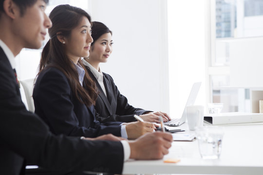 Three businessmen that the interview