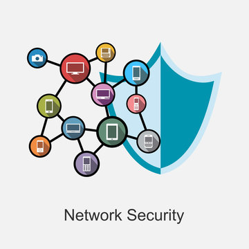 Network security concept illustration.
