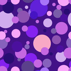 Purple circles all around, Seamless background with simple colorful shapes
