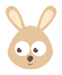 cute rabbit  character isolated icon design