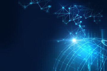 earth futuristic technology abstract background illustration