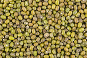 Pile of mung beans isolated on white