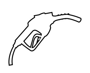 gasoline dispensing gun isolated icon design