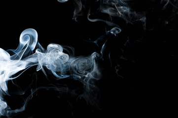 Smoke on black background