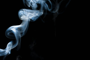 Smoke on black background