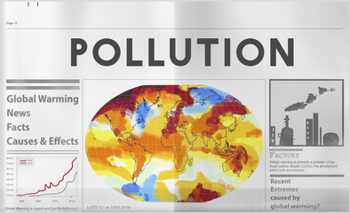 Global Warming Pollution Greenhouse Effect Concept
