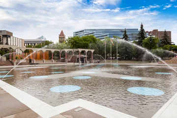 Tuinposter Olympic Plaza in Downtown Calgary © ronniechua