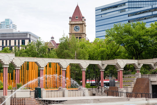 Olympic Plaza In Downtown Calgary