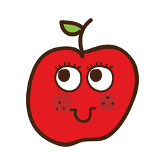 apple character isolated icon design