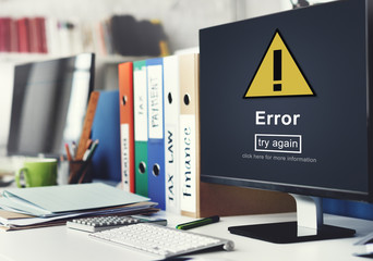 Error Mistake Online Reminder Beware Alert Concept