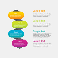 Progress steps infographics design template. Infographic elements.
