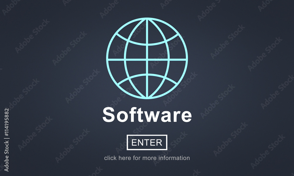 Poster software computer digital data homepage concept