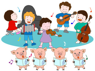 子豚と子供のコンサート