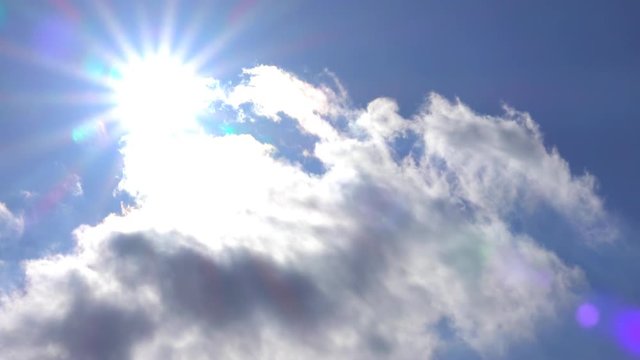 4K・太陽と白雲・タイムラプス_3-366